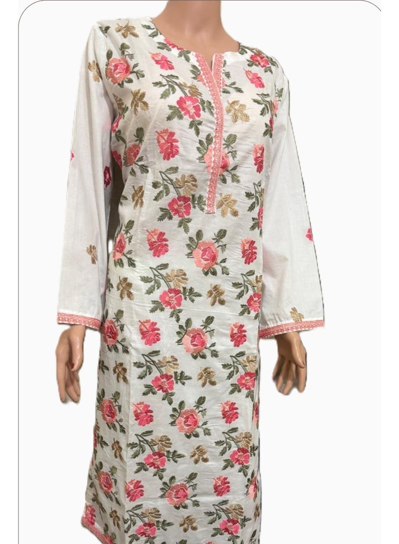 Fabric Pakistani Lawn Elegant Embroidered Design Stitched 2-Piece Suit – 2026 Collectio - Image 2